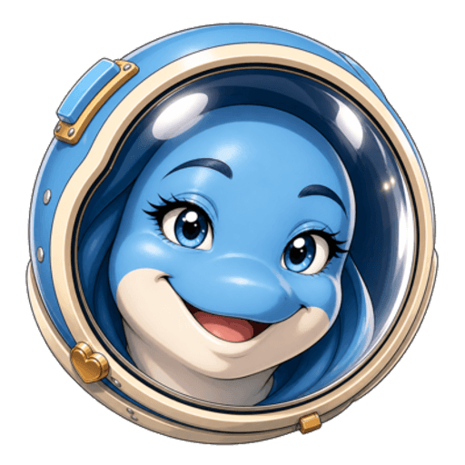 Dolphy AI logo — an astronaut dolphin in a helmet
